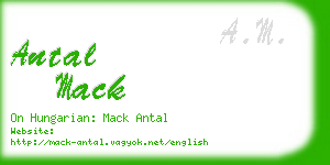 antal mack business card